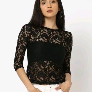 Black Net Top