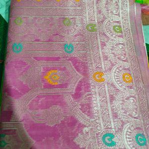 New Banarasi Soft Cotton Linen Saree