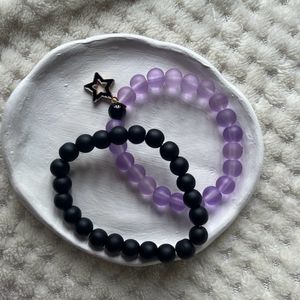 Purple Dramatic Family Stack Bracelet