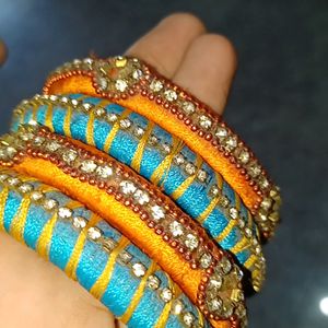 Thread Home Made Bangles (2 Pairs)