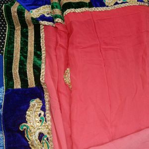 Pink Shaded Heavy Saree Women