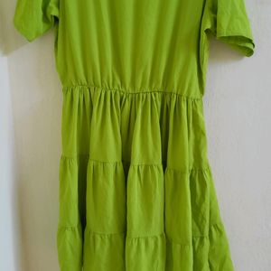 PlusS Green Solid A-line Dress.