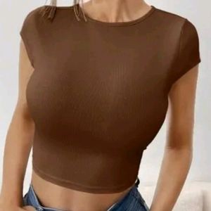 Brown Backless Top