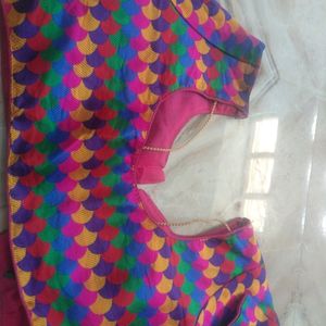 Multi Colour Silk Blouse