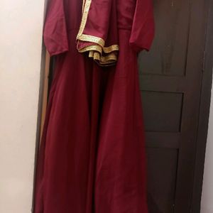 Brand New Maroon Anakali Suit With Dupatta