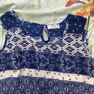 Blue And White Floral Dress