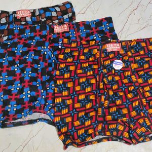 3 Pieces Printed Cotton Underwear