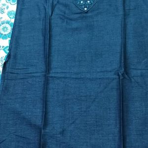 Straight Dark Blue Kurti