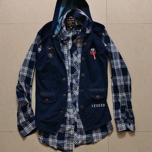 Men SHIRT HODDIE LIKE NEW - M/L