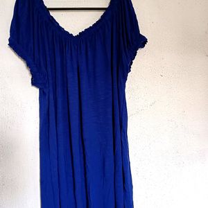 Blue Off Shoulder Dress