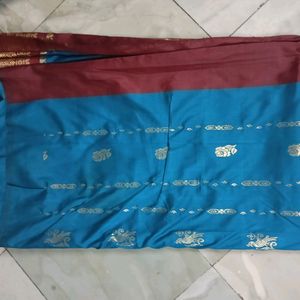 Saree With Stitched Designer Blouse