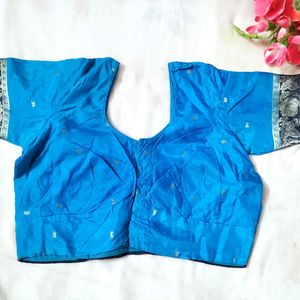 Blue Silk Blouse