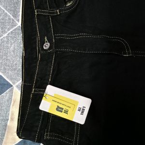 Black Rugged Straight Fit Jeans