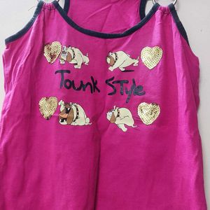 Cute Magenta Tank Top