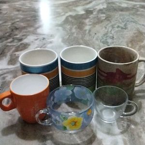 Set Of 6 New Tea Mugs