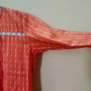 Orange Straight Kurti