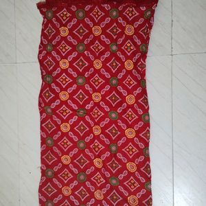 Printed Red Dupatta For Women