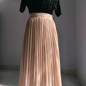 Long Pleated Skirt