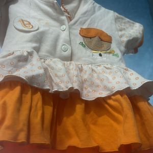 Orange Dress For Kids