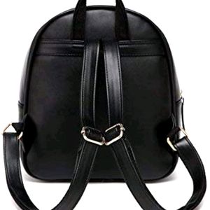 Cute Ears cat Black Bagpack