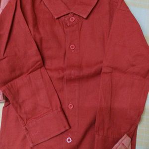 New Rust Colour Shirt And Checked Pant