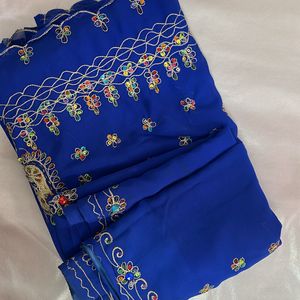 Beautiful Blue Fancy Saree