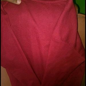 GK Brand Full Sleeve Maroon Tshirt (Maroon Colour)