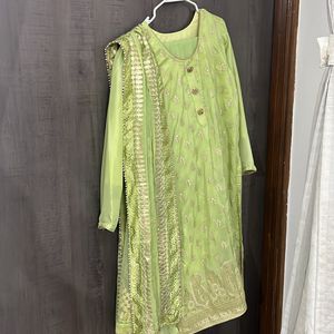 banarasi silk with mukaish and gota work