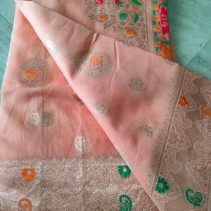 New Premium Cotton Linen Saree