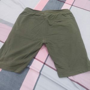 Green Cotton Shorts