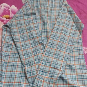 Cotton Checkered Shirt XL Size