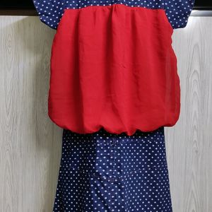 Red And Blue Dress (For Women)