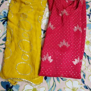 Top And Dupatta No Flaws 1inch Margin