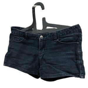 Solid Women Black Denim Shorts