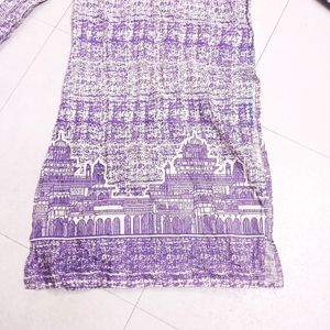 Blue Striped Combo Purple White Cotton Kurta