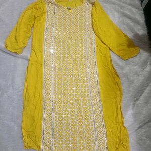 Yellow Colour Kurti