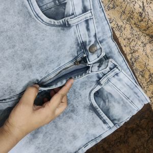 Grey Distressed Jeans For Women