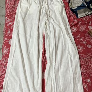 Cotton White Linen Pant