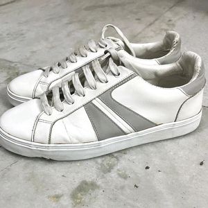 ZARA WHITE LEATHER SNEAKERS UK 7