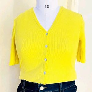 Yellow Knitted Tops