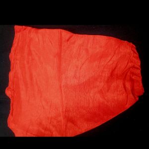 Red Color Lahnga With Skirt