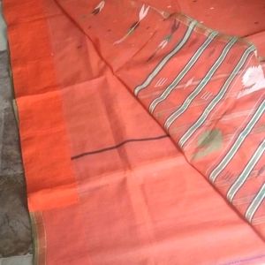 NEW fancy thread work Orange golden saree & फॉल