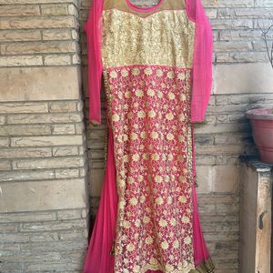 Heavy Work Anarkali Suit With Dupatta And Pajami