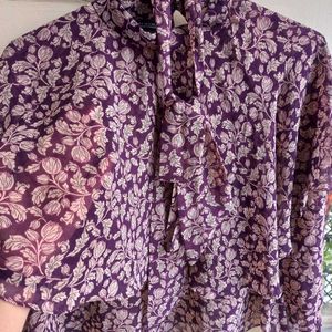 Mauve Printed Fashionable Top