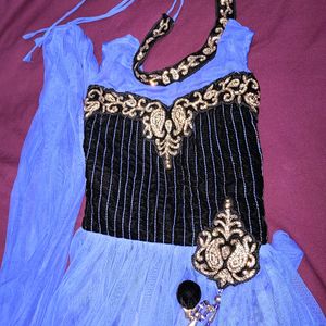 Girls Blue Partywear / Festive Dress