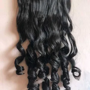 Long Artificial Hair Black With Curls