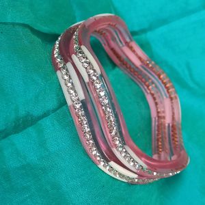 Bangles - Brand New - Not Used - Light Pink & White Colour