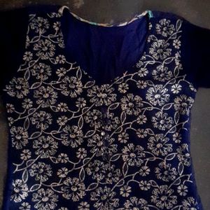 Navy Blue Color 💙 Kurti Tree Lear