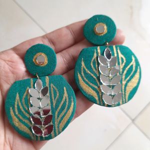 Green Mirror Earings