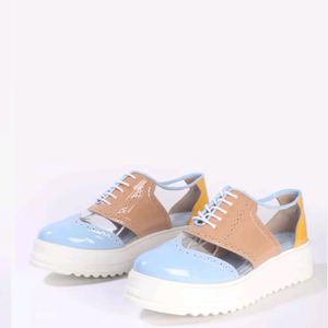 Catwalk Blue Dual-toned Cut-out Sneakers